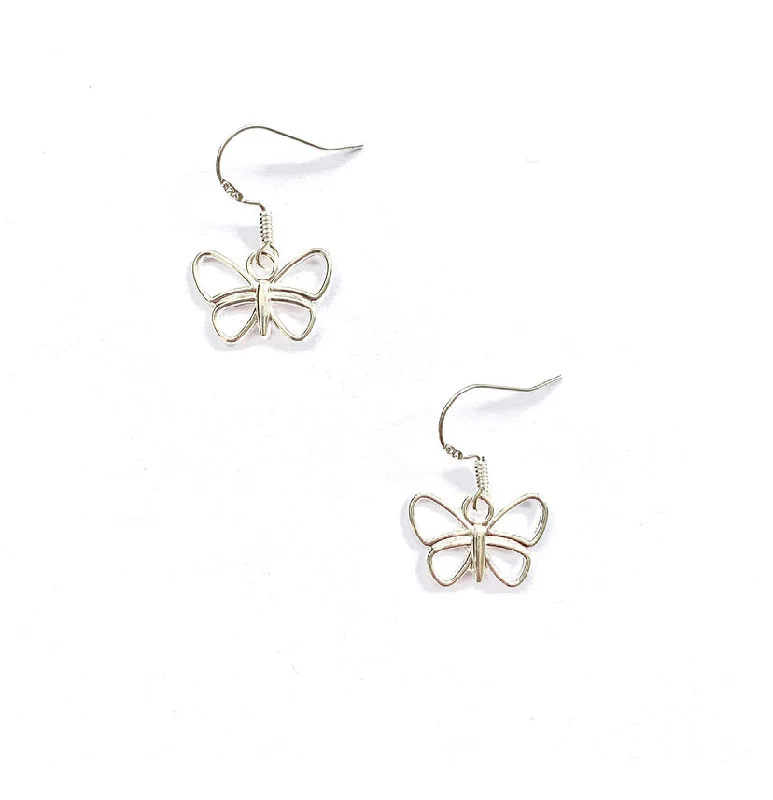 heart-shaped earrings for women -‘She’s like a Butterfly’ - Sterling Silver Earrings