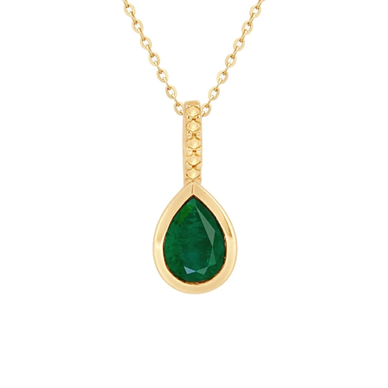 modern pendant necklaces for women -Green Agate Teardrop Pendant Necklace