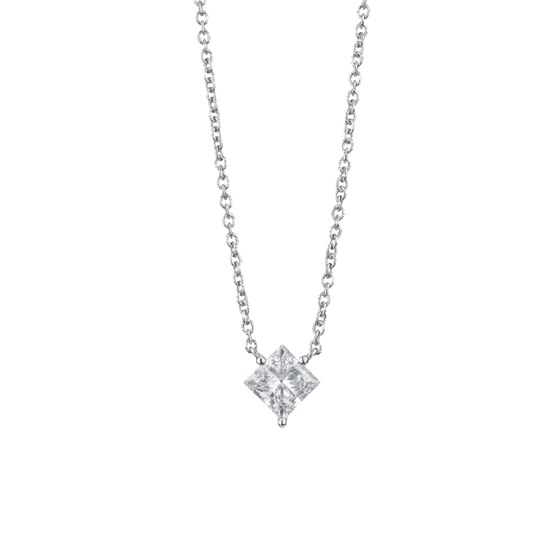 adjustable chain necklaces for women -The Princess Solitaire Pendant