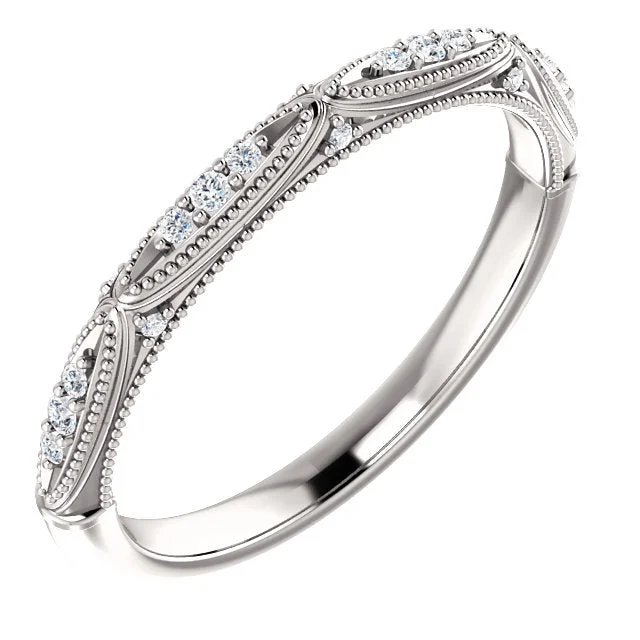 dazzling necklaces for women -14K White Gold .08 CTW Diamond Band