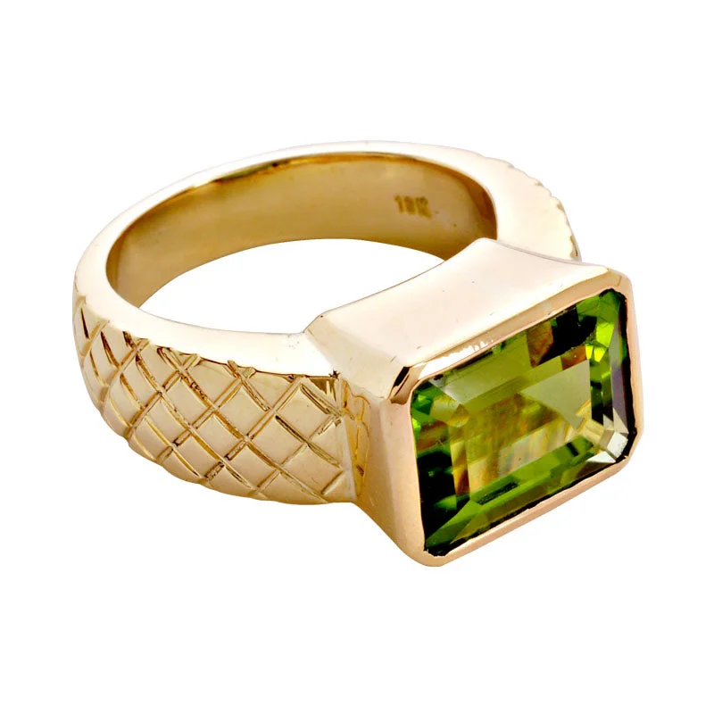 art deco rings for women -Ring- Peridot