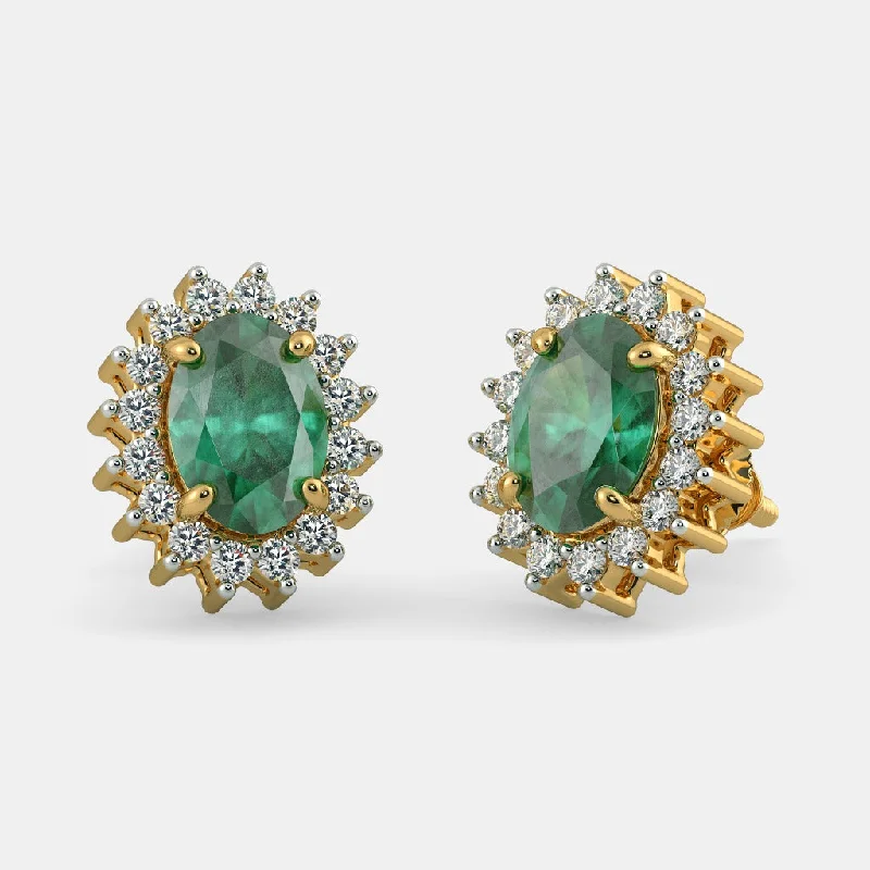 art deco earrings for women -The Matador Stud Earrings