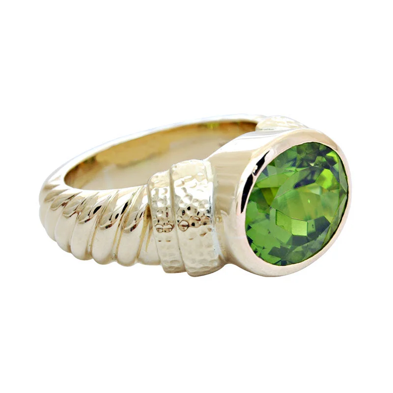 designer rings for women -Ring-Peridot