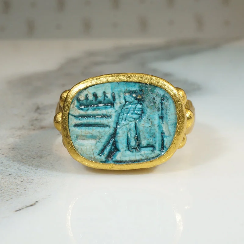 vintage diamond rings -Gurhan Antiquities Collection Egyptian Ring