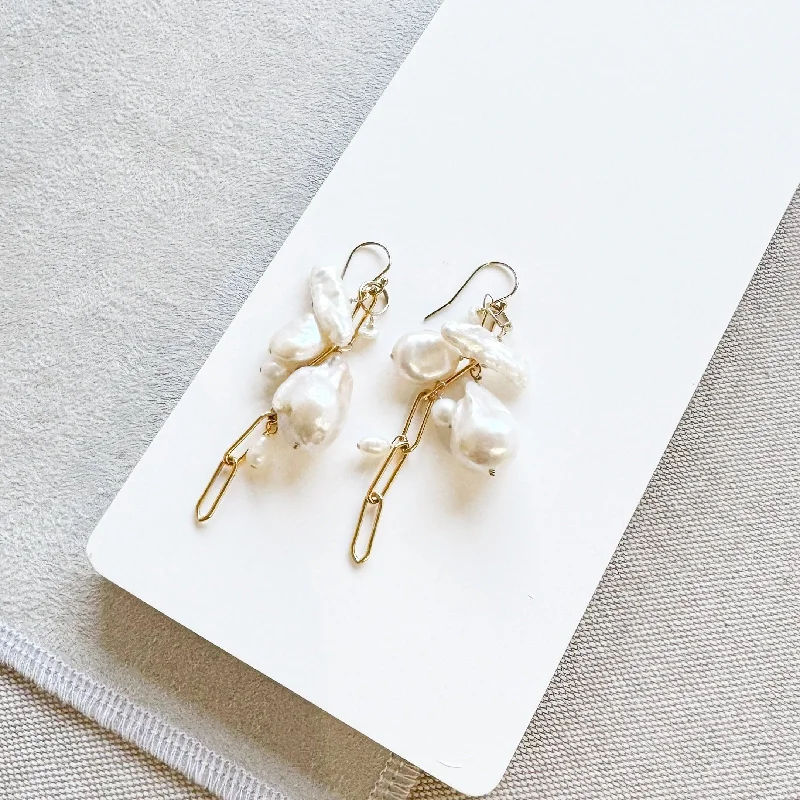 designer earrings for women -Pearl Queen Earrings