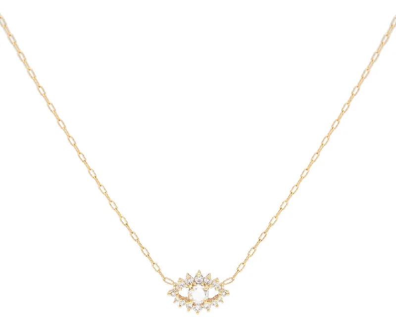 classic diamond necklaces for women -Sullivan Rose Cut Diamond Necklace