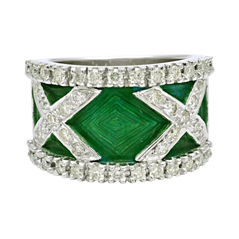 engagement rings for women -Ring-Diamond (Enamel)