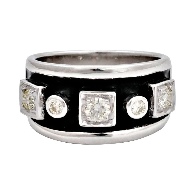 promise rings for women -Ring-Diamond (Enamel)