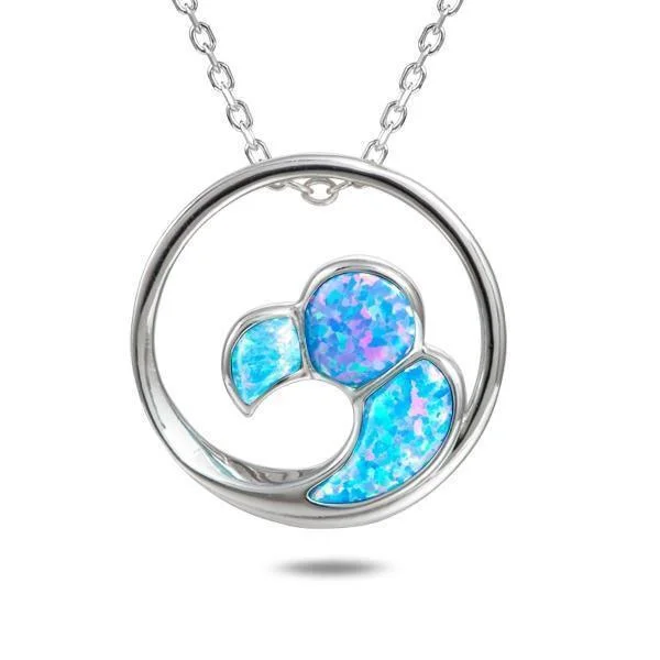 modern pendant necklaces for women -Sterling Silver Opal Nui Wave Pendant Necklace by Alamea