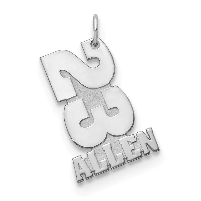 trendy necklaces for women -Team Number And Name Charm Pendant