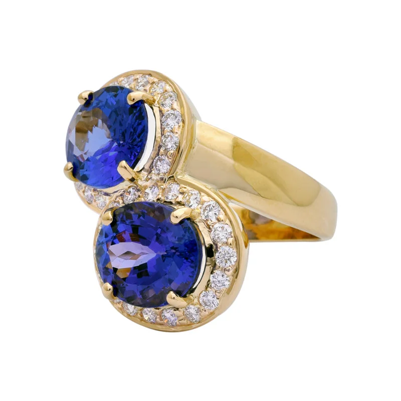 silver rings for women -Ring- Tanzanite and Diamond