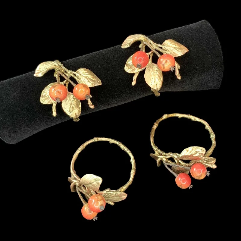 romantic rings for women -Crab Apple Napkin Rings