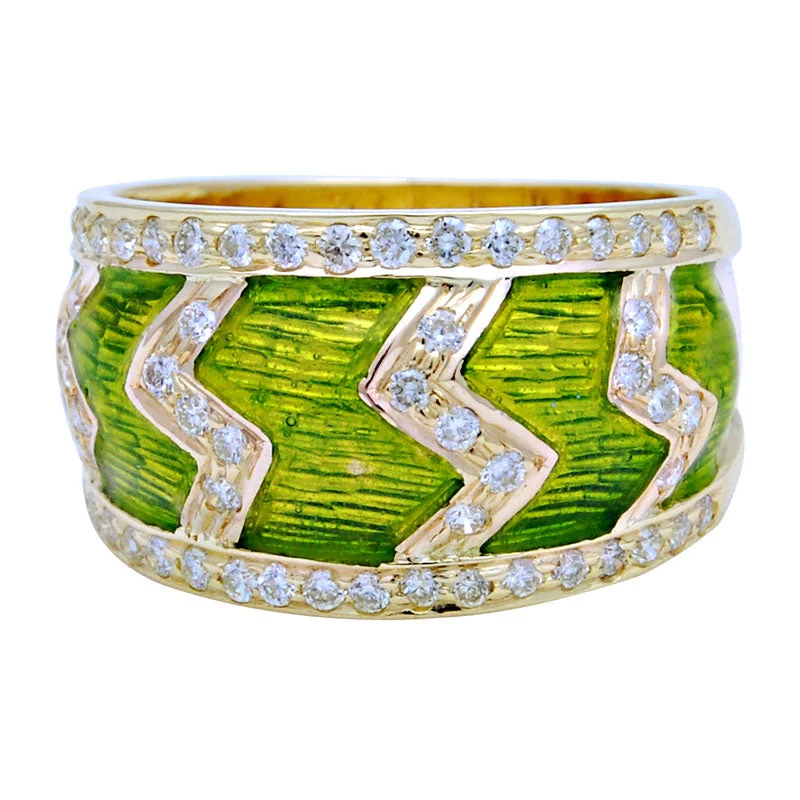 vintage wedding rings for women -Ring-Diamond (Enamel)