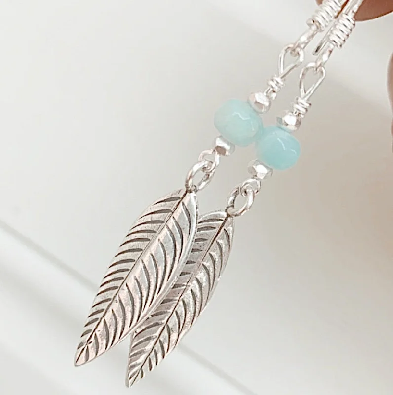 designer earrings for women -AMAZONITE NURTURE EARRINGS