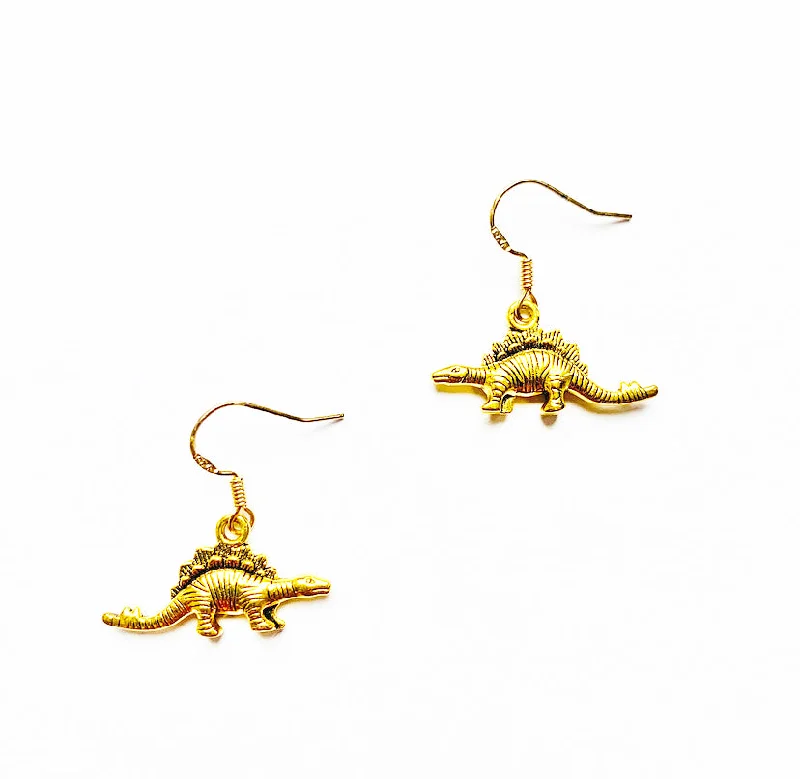 sparkling hoop earrings for women -Dinosaur Drop Earrings