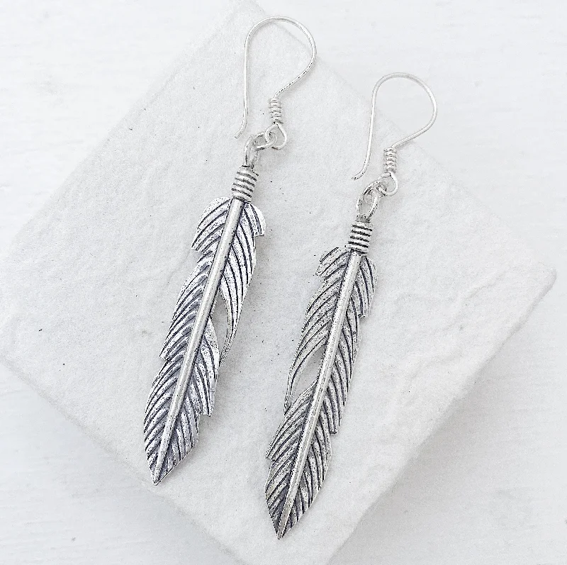 glamorous earrings for women -PEACE FEATHER EARRINGS