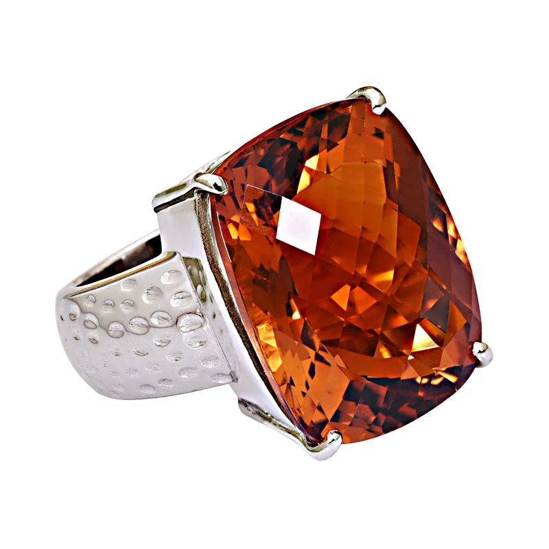 gold rings for women -Ring-Citrine