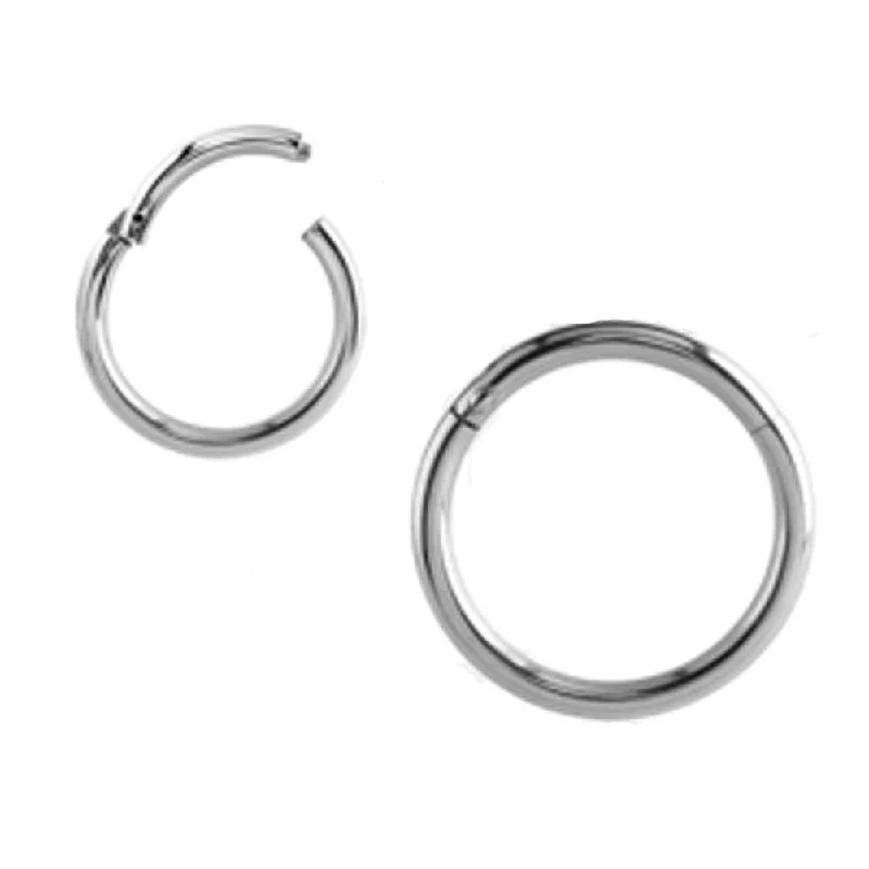 gemstone cocktail rings -Hinged Segment Ring Surgical Steel