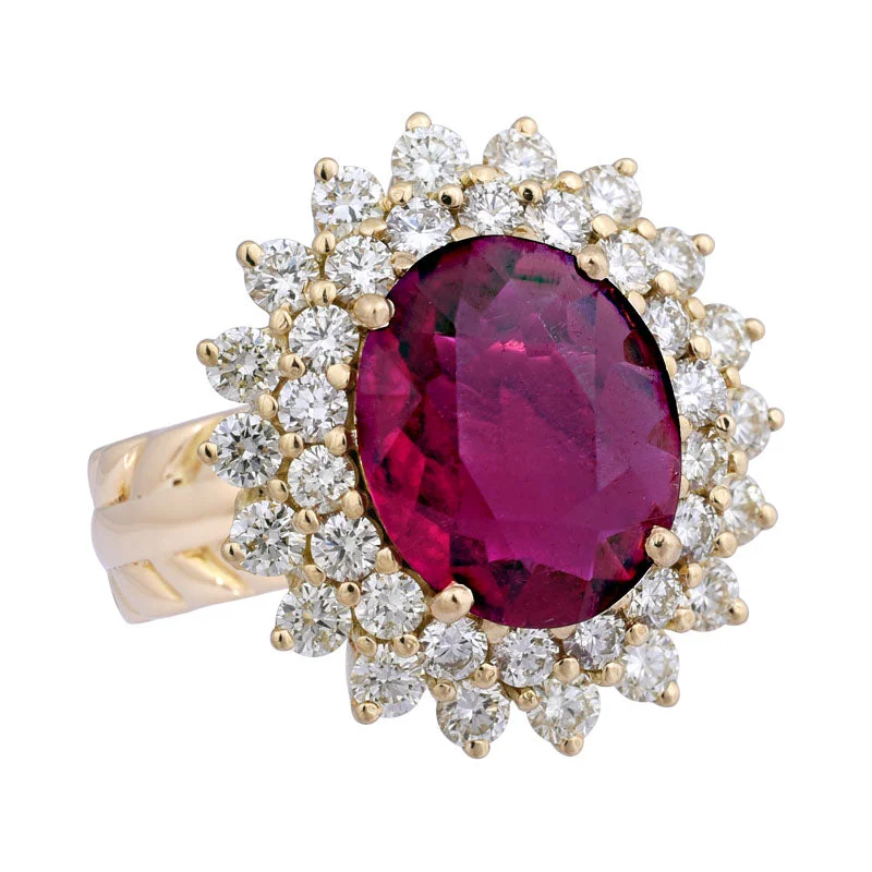 promise rings for couples -Ring-Rubellite and Diamond