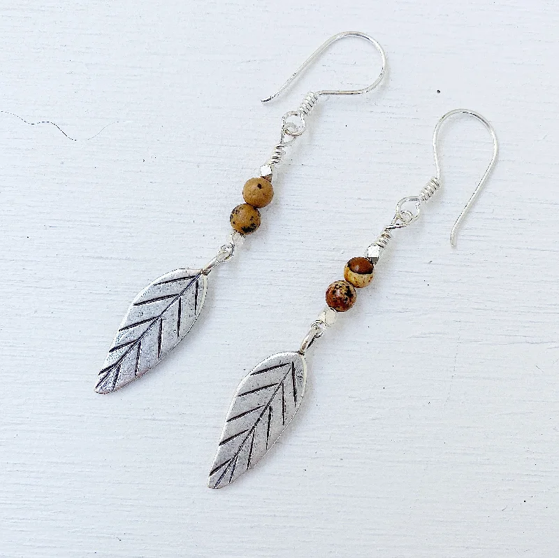 fashion hoop earrings for women -JASPER FEATHER EARRINGS