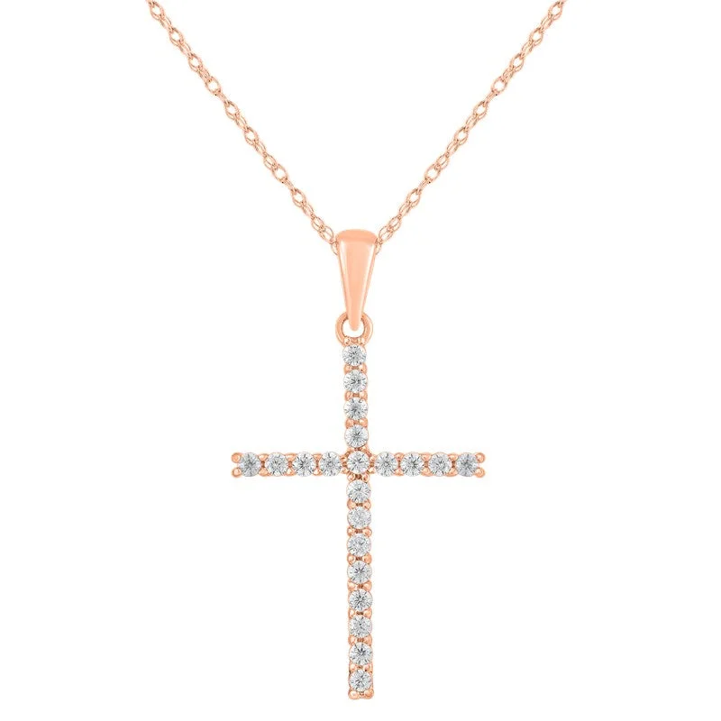 colorful necklaces for women -1/4ctw Diamond Cross Pendant