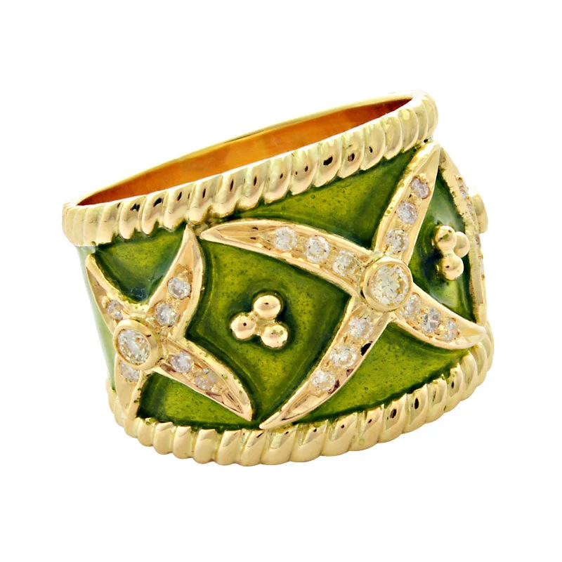 elegant engagement rings -Ring-Diamond (Enamel)