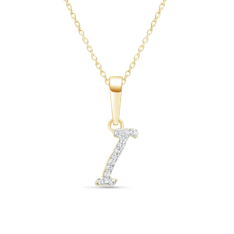 gold chain necklaces for women -Cursive Diamond Initial Necklace