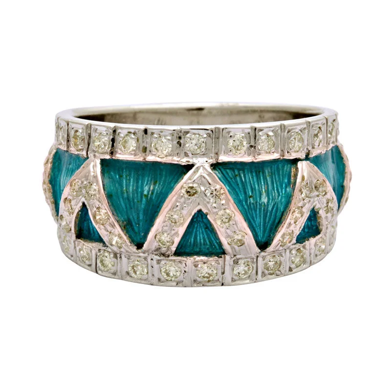 luxury rings for women -Ring-Diamond (Enamel)