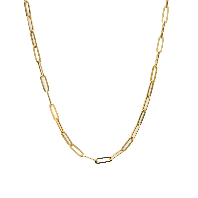 classic necklaces for women -Classic Paperclip Chain Necklace