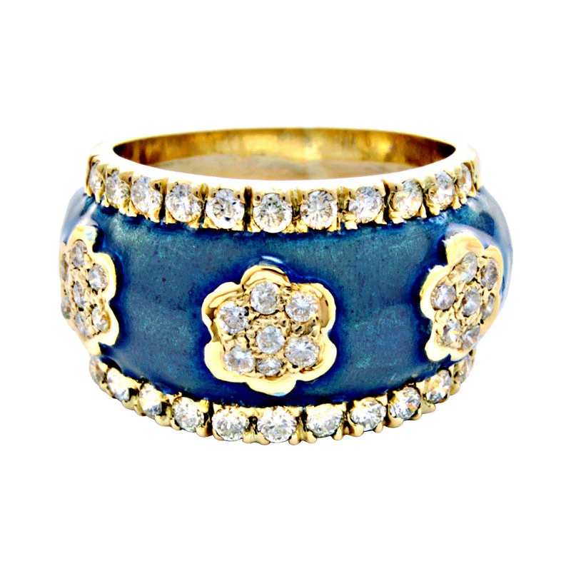 luxury sapphire rings -Ring-Diamond (Enamel)