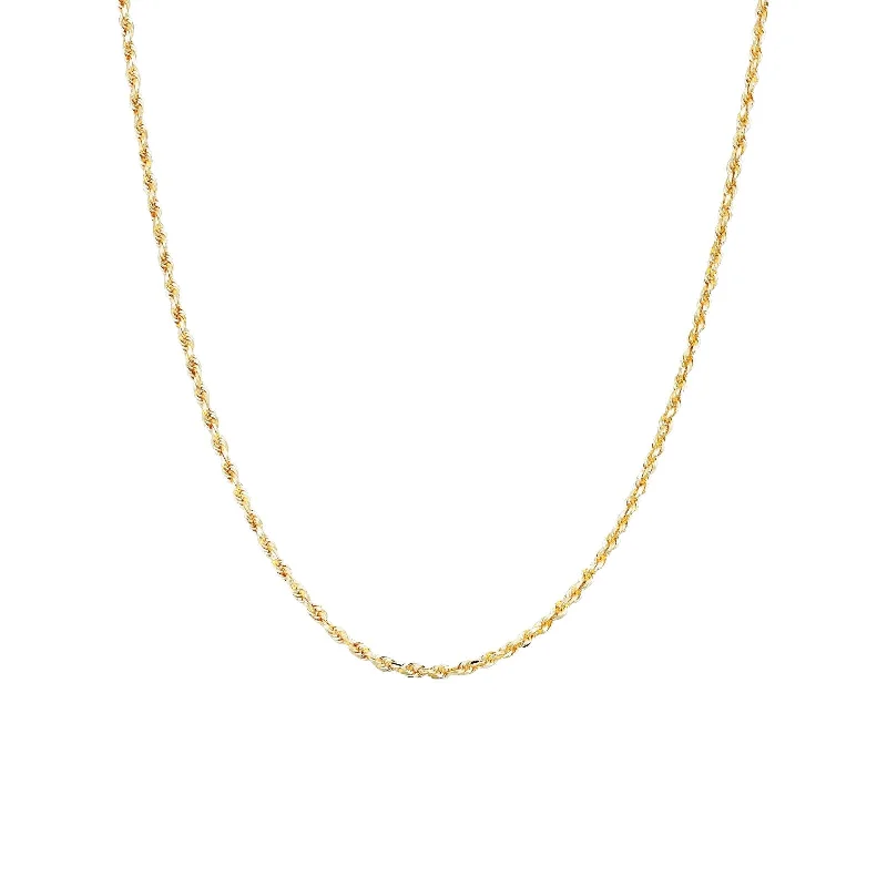 delicate chain necklaces for women -Classic Rope Chain Necklace 10k Gold