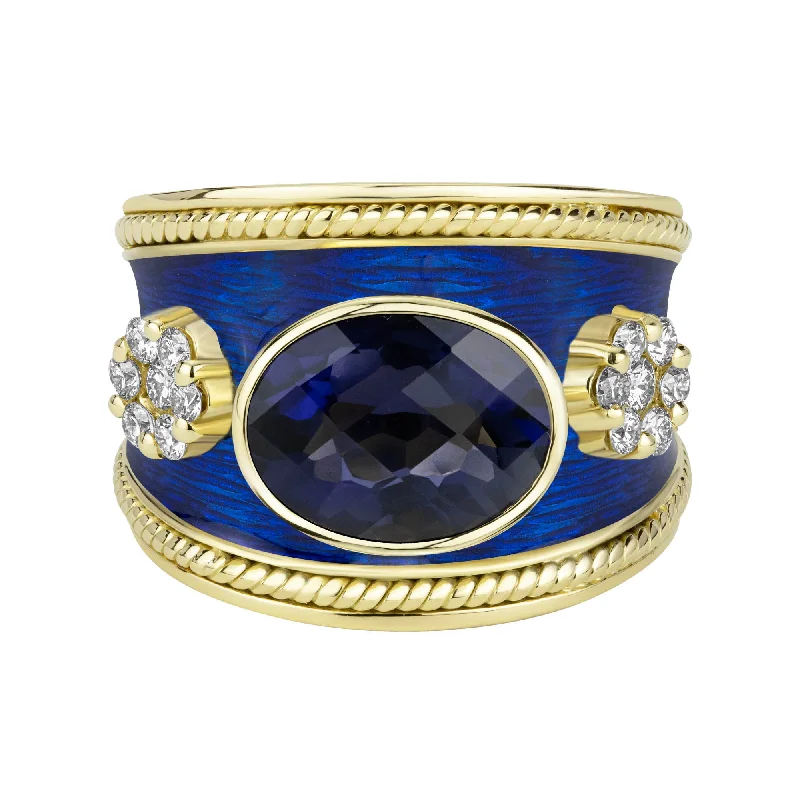 matching rings for couples -Ring - Iolite And Diamond