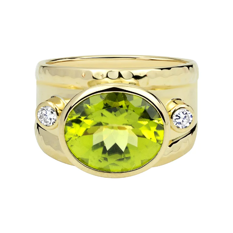 wedding sets for women -Ring - Peridot And Diamond