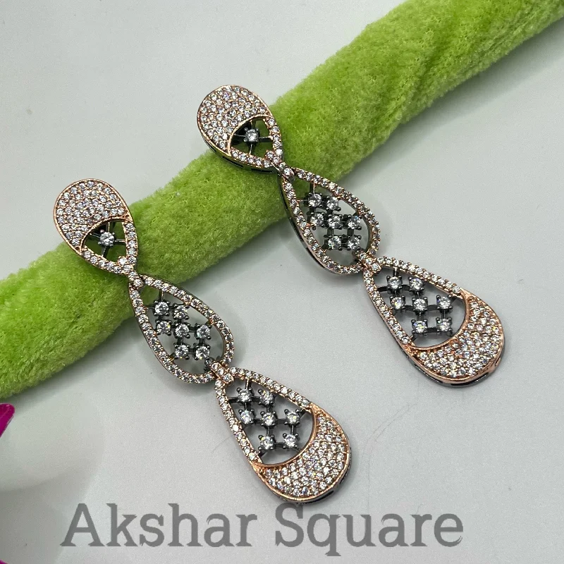 trendy crystal earrings for women -Trendy Victorian Cz Earrings