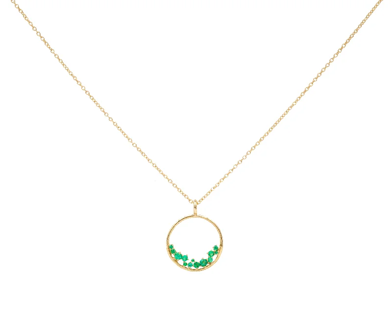 delicate chain necklaces for women -Hydra Emerald Cluster Necklace