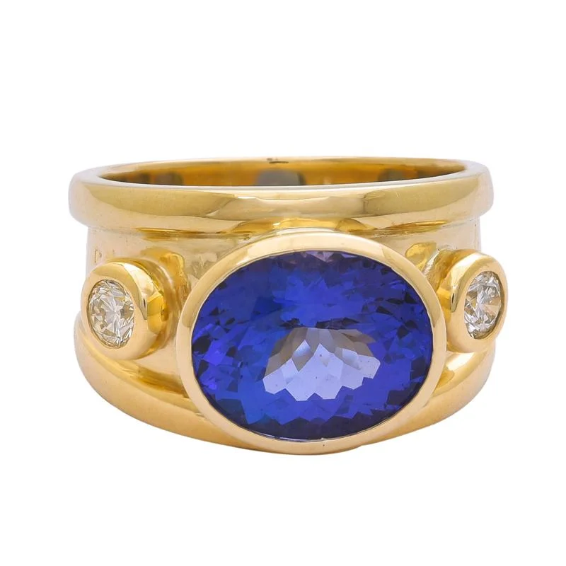 wedding rings for women -Ring- Tanzanite and Diamond