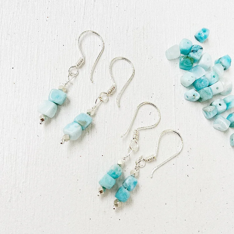 gold earrings for women -PETITE LARIMAR DROP EARRINGS