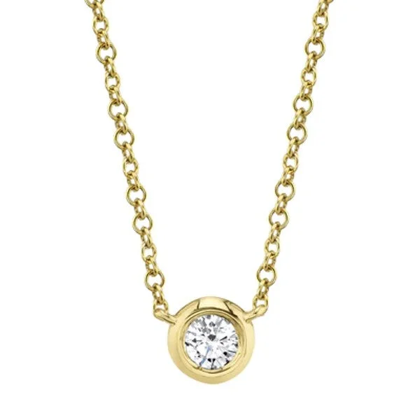 special occasion necklaces for women -Shy Creation .20ctw Diamond Bezel Necklace