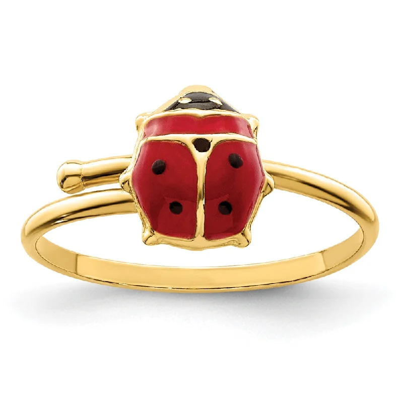 pendant necklaces for women -14k Gold Children's Ladybug Ring