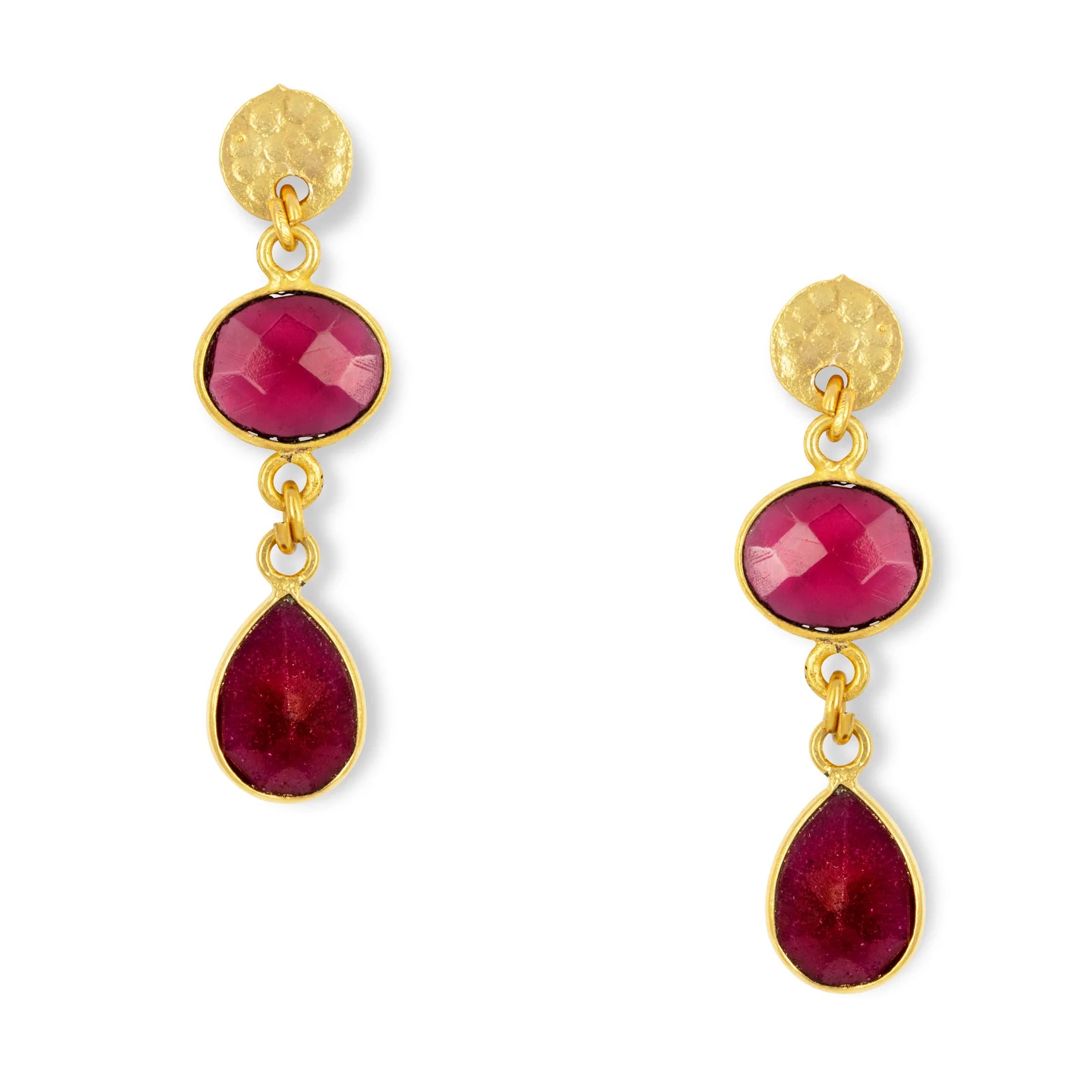 heart-shaped earrings for women -Ashiana Sia Earrings in Red