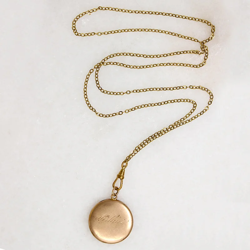 yellow gold rings for women -Arthur La Fiance Locket on Glittering Chain by Ancient Influences