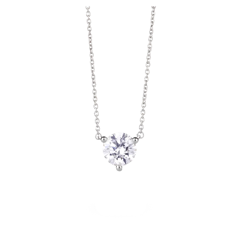 fashion necklaces for women -The Round Brilliant Solitaire Pendant