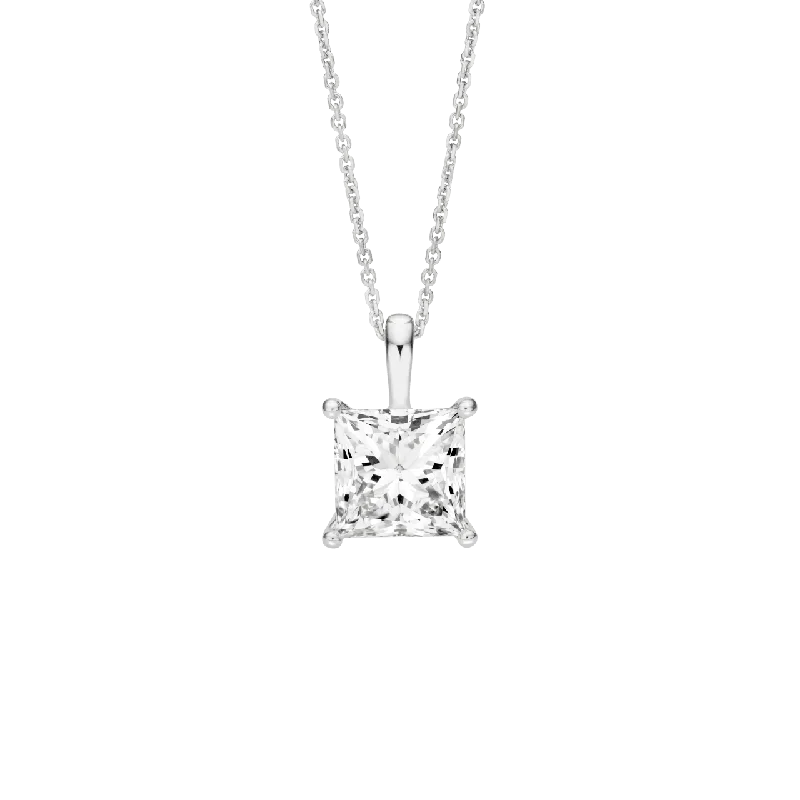 diamond necklaces for women -The Princess Solitaire Pendant