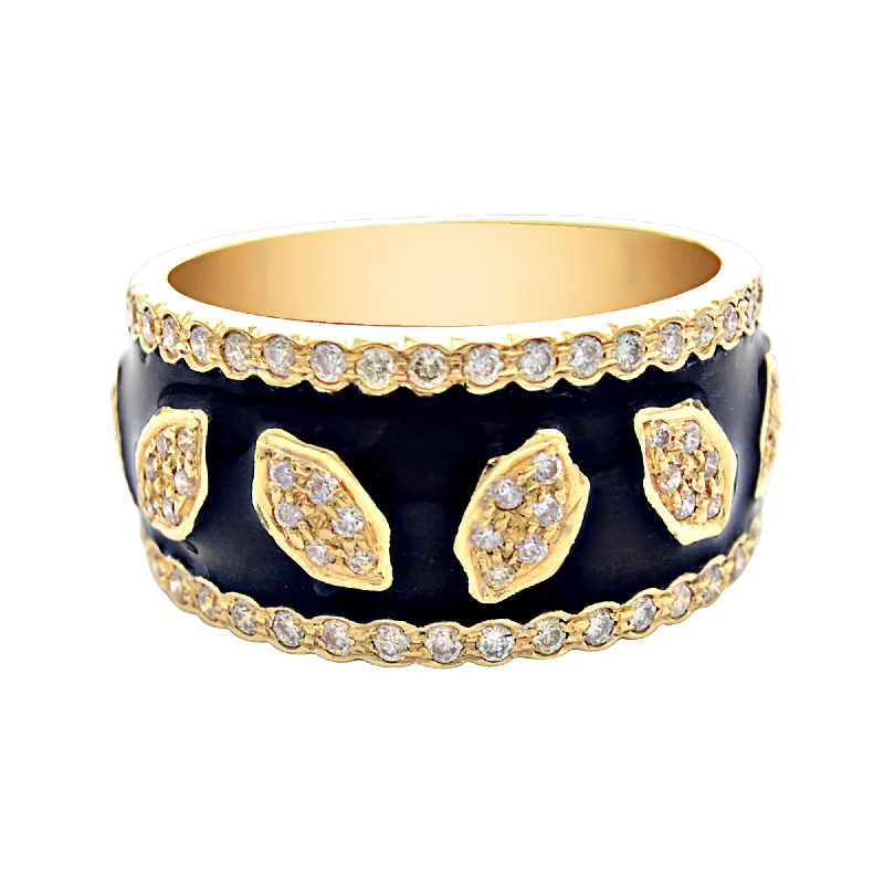 custom diamond rings for women -Ring-Diamond (Enamel)