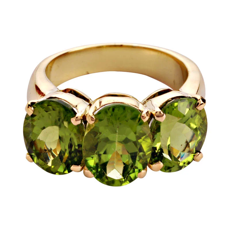 art deco rings for women -Ring-Peridot