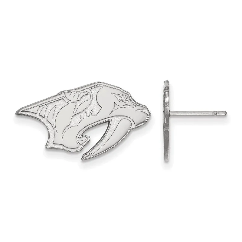 dazzling earrings for women -Sterling Silver NHL Nashville Predators Small Post Earrings