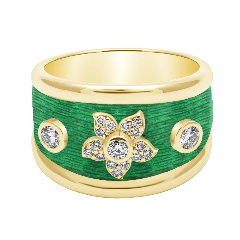 emerald rings for women -Ring - Diamond (Enamel)