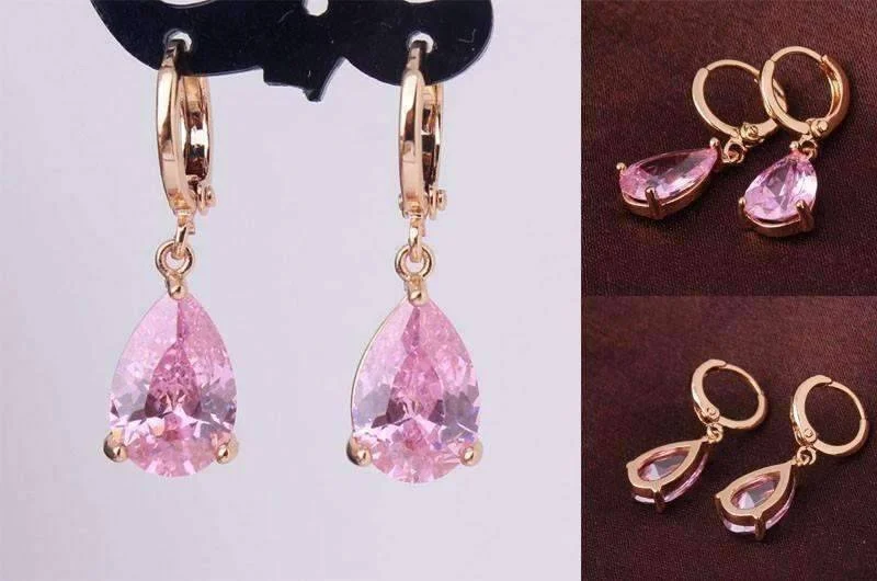 Blushing Pink on Yellow gold plating