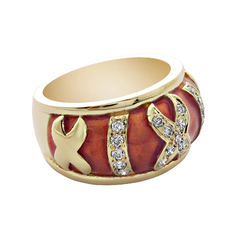 statement wedding rings for women -Ring-Diamond (Enamel)