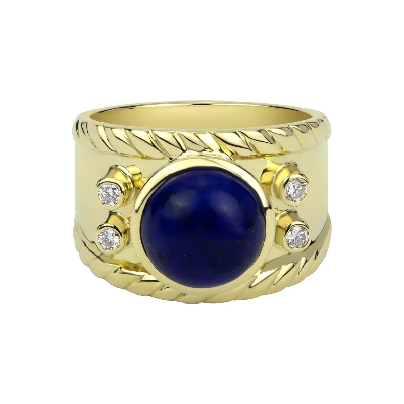 eternity rings for women -Ring - Lapis Lazuli And Diamond